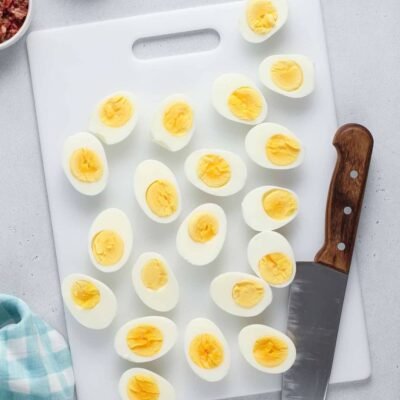 12 White Boiled Eggs